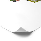 家族の写真のコラージュ名でハート25写真白 ポスター (角)