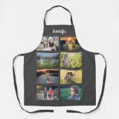 家族の写真のコラージュ名を作成する エプロン (正面)