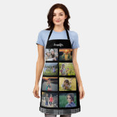 家族の写真のコラージュ名を作成する エプロン (着用した状態)