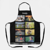 家族の写真のコラージュ名を作成する エプロン (正面)