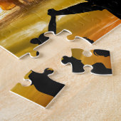 家族の写真のコラージュ ジグソーパズル (側面)