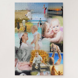 家族の写真のコラージュ ジグソーパズル