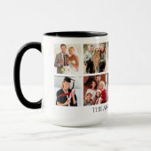 家族の写真のコラージュ – 大きい色を選択 マグカップ (左)