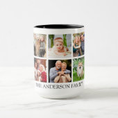 家族の写真のコラージュ – 大きい色を選択 マグカップ (中央)
