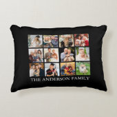 家族の写真のコラージュ – 色を選択 アクセントクッション (正面)