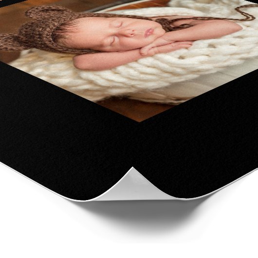 家族の写真のコラージュ – 色を選択 ポスター (角)