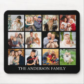 家族の写真のコラージュ – 色を選択 マウスパッド (正面)