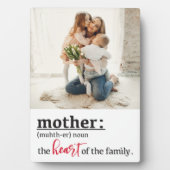 家族の写真のハートの母 フォトプラーク (正面)