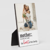 家族の写真のハートの母 フォトプラーク (側面)