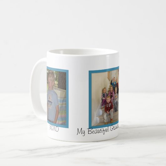 家族の写真のマグ コーヒーマグカップ (正面左)