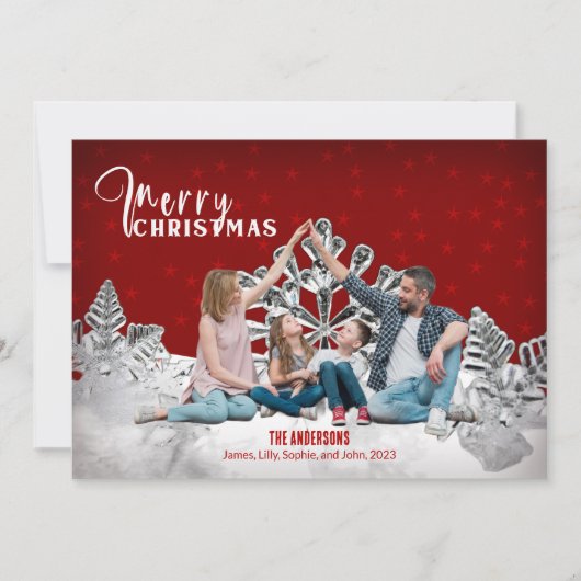 家族の写真のユニーククリスマス「BE THERE」 シーズンカード (正面)