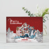 家族の写真のユニーククリスマス「BE THERE」 シーズンカード (スタンド正面)