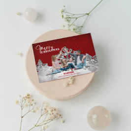 家族の写真のユニーククリスマス「BE THERE」 シーズンカード