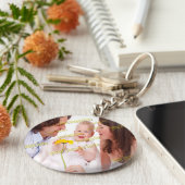 家族の写真の予算の特カッコいい別 キーホルダー (側面)