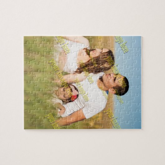 家族の写真の予算の特カッコいい別 ジグソーパズル (横)