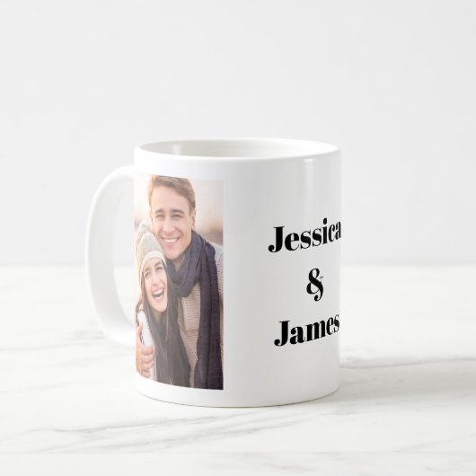 家族の写真の名前 コーヒーマグカップ (正面左)
