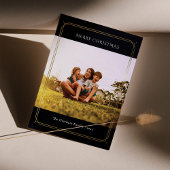 家族の写真の幾何学的クリスマス シーズンカード