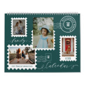 家族の写真の思い出おもしろい配送切手 カレンダー (カバー)