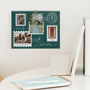 家族の写真の思い出おもしろい配送切手 カレンダー