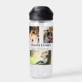 家族の写真の思い出を追加する家族の名前写真 ウォーターボトル (背面)