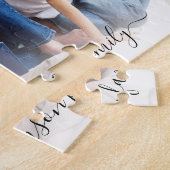 家族の写真の思い出パーソナライズされたのカスタム記念 ジグソーパズル (側面)