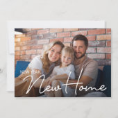家族の写真の新しいアドレス新年の新しい家の移動 シーズンカード (正面)