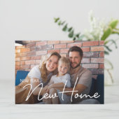 家族の写真の新しいアドレス新年の新しい家の移動 シーズンカード (スタンド正面)