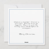 家族の写真の水の色クリスマスツリー シーズンカード (裏面)