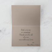 家族の写真の父の日 カード (内部)