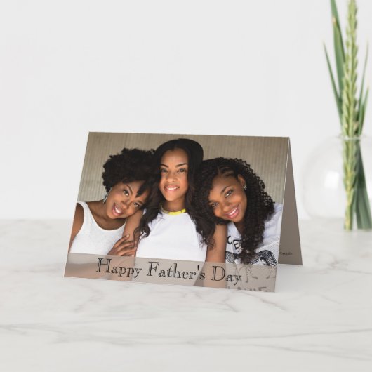 家族の写真の父の日 カード (正面)