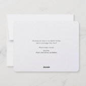 家族の写真の移動お知らせクリスマスカード シーズンカード (裏面)