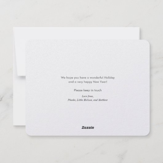 家族の写真の移動お知らせクリスマスカード シーズンカード (裏面)