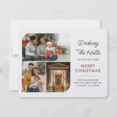 家族の写真の移動お知らせクリスマスカード シーズンカード (正面)