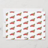 家族の写真の素晴らしい時間レッドクリスマストラック シーズンカード (裏面)