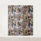 家族の写真をコラージュ オーダーメイド 24枚 ジグソーパズル 形状 タペストリー (正面)