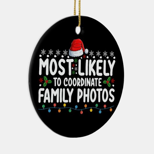 家族の写真をコーディネートする可能性が最も高いクリスマス セラミックオーナメント (右)