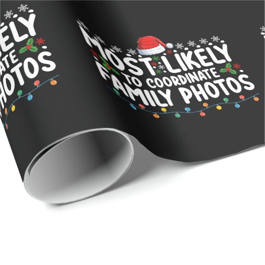 家族の写真をコーディネートする可能性が最も高いクリスマス ラッピングペーパー (ロールコーナー)