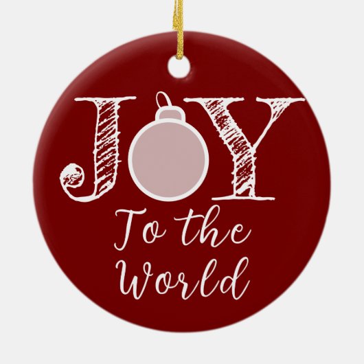 家族の写真を世界のミニマルモダンリストに セラミックオーナメント (裏面)