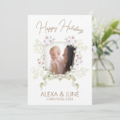 家族の写真を使ったクリスマスカード シーズンカード (スタンド正面)