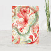 家族の写真を使ったクリスマス フェスティブ ホリデー カード (裏面)