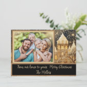 家族の写真を使ったホリデーカード シーズンカード (スタンド正面)