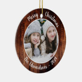 家族の写真を個人的なクリスマスに作成する セラミックオーナメント (右)