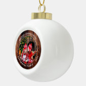 家族の写真を個人的なクリスマスに作成する セラミックボールオーナメント (右)