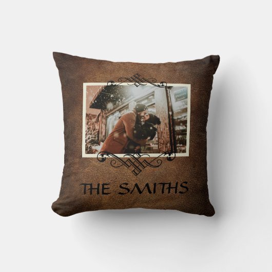 家族の写真を大切にした記念碑 |カスタム クッション (正面)