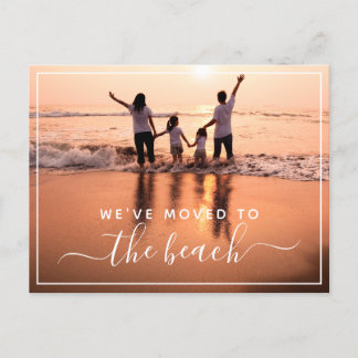 家族の写真を新しいアドレスに移動 案内ポストカード