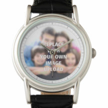 家族の写真を時計に印刷