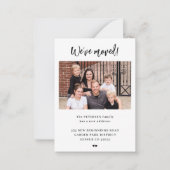 家族の写真を移動したスクリプトの移動告知 ノートカード (正面)