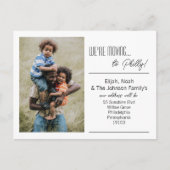 家族の写真を移動 案内ポストカード (正面)