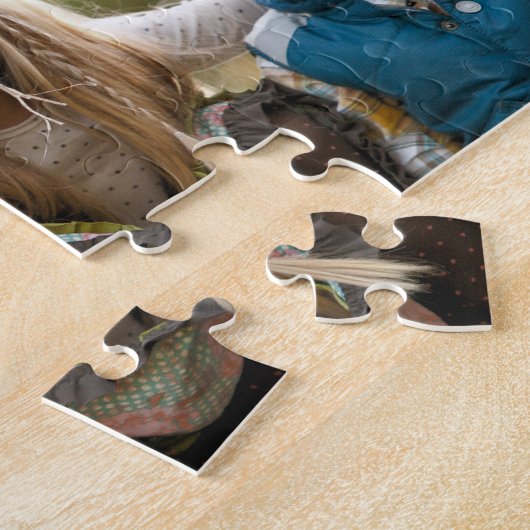 家族の写真を許可 ジグソーパズル (側面)