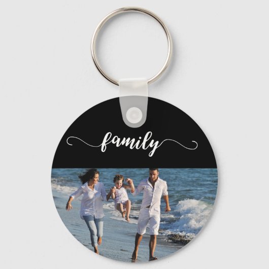 家族の写真を追加 キーホルダー (正面)